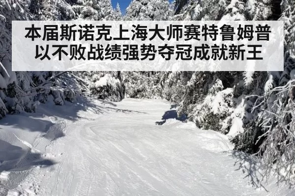 本届斯诺克上海大师赛特鲁姆普以不败战绩强势夺冠成就新王